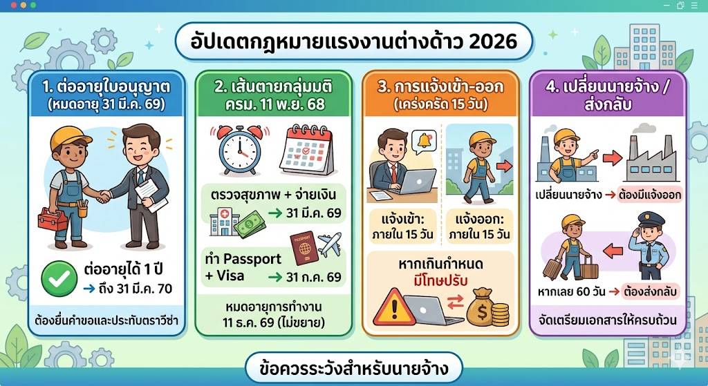နိုင်ငံခြားသားအလုပ်သမားဥပဒေ 2026၊ အလုပ်ရှင်များသိထားရမည့်အရာများ