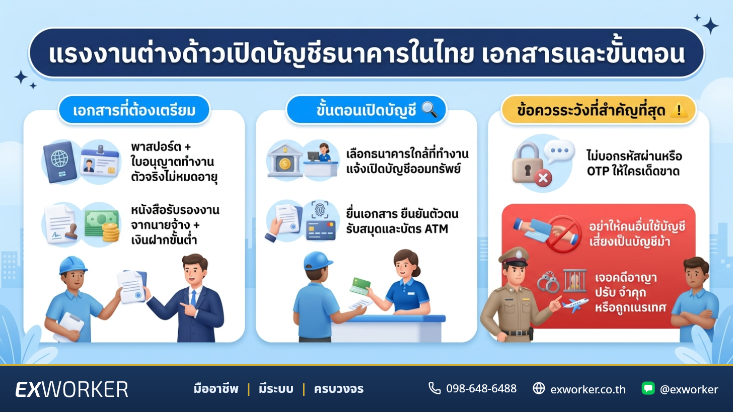 Migrant Workers Opening a Bank Account in Thailand