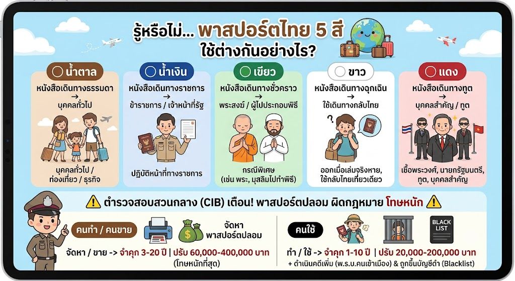 Thai Passports in 5 Colours: Differences and Eligibility