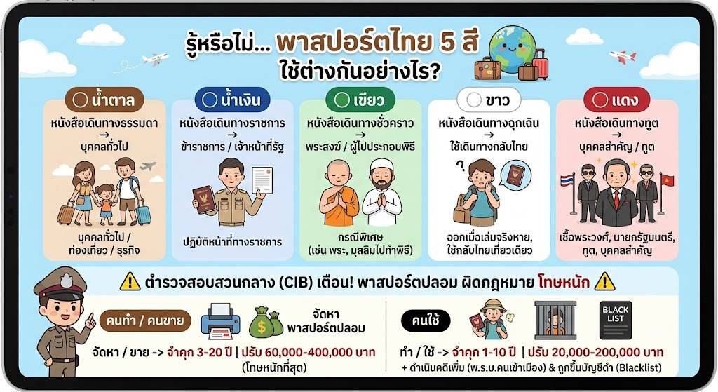 Thai Passports in 5 Colours: Differences and Eligibility