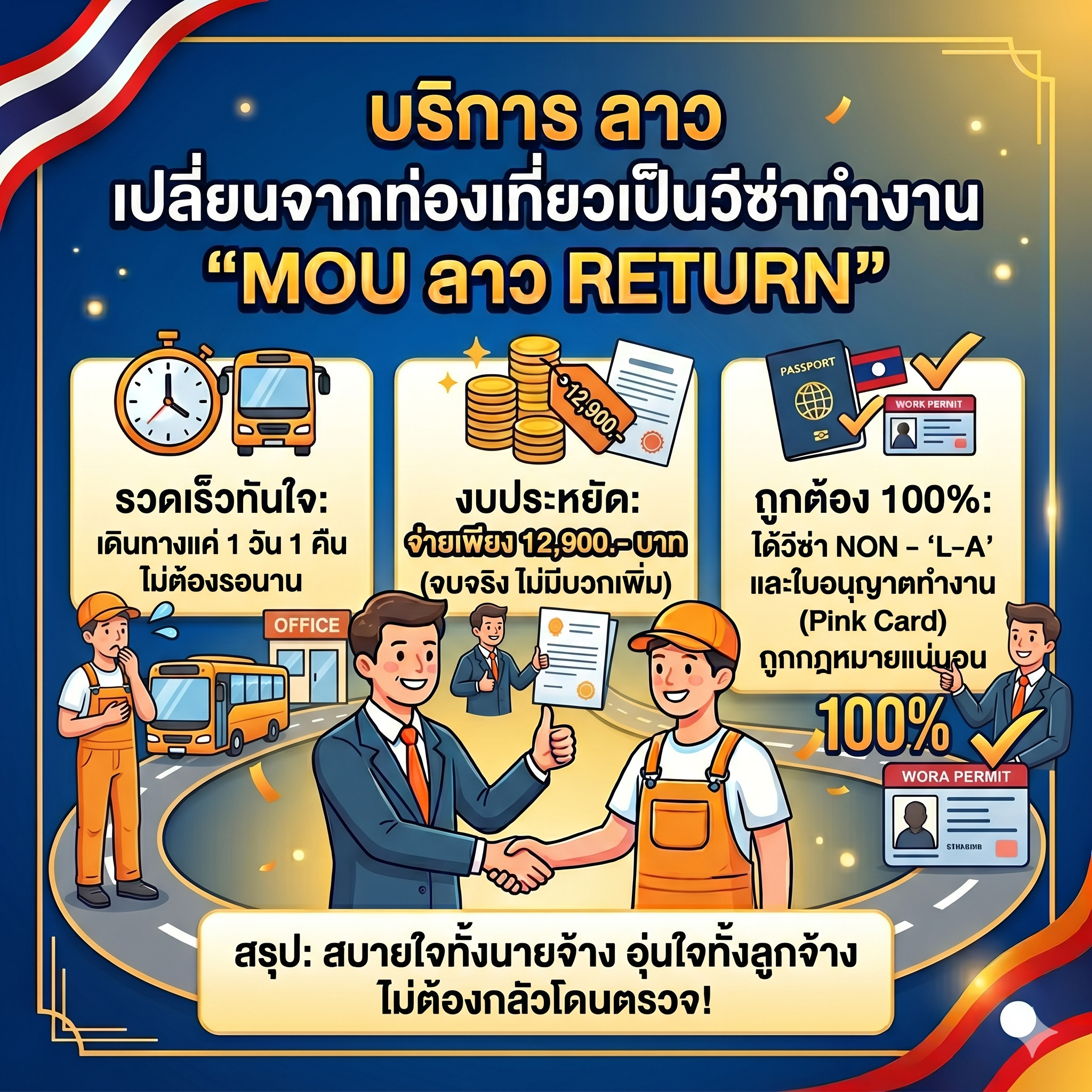 เปลี่ยนวีซ่าท่องเที่ยวเป็นวีซ่าทำงาน 3 ขั้นตอน